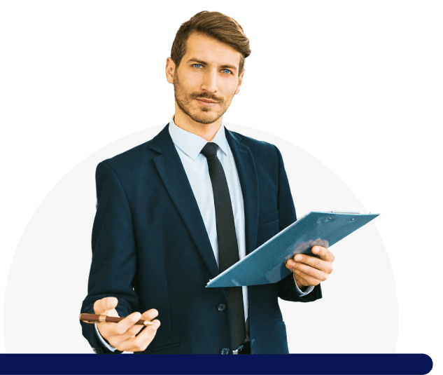 Professional with clipboard